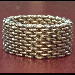 Tiffany & Co. Sterling Silver mesh ring - Size 5